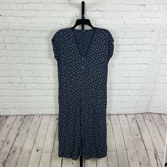 Madewell Easy Midi Dress in Spring Fling Floral Size XS - Picture 1 of 8